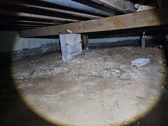 unprotected crawl space